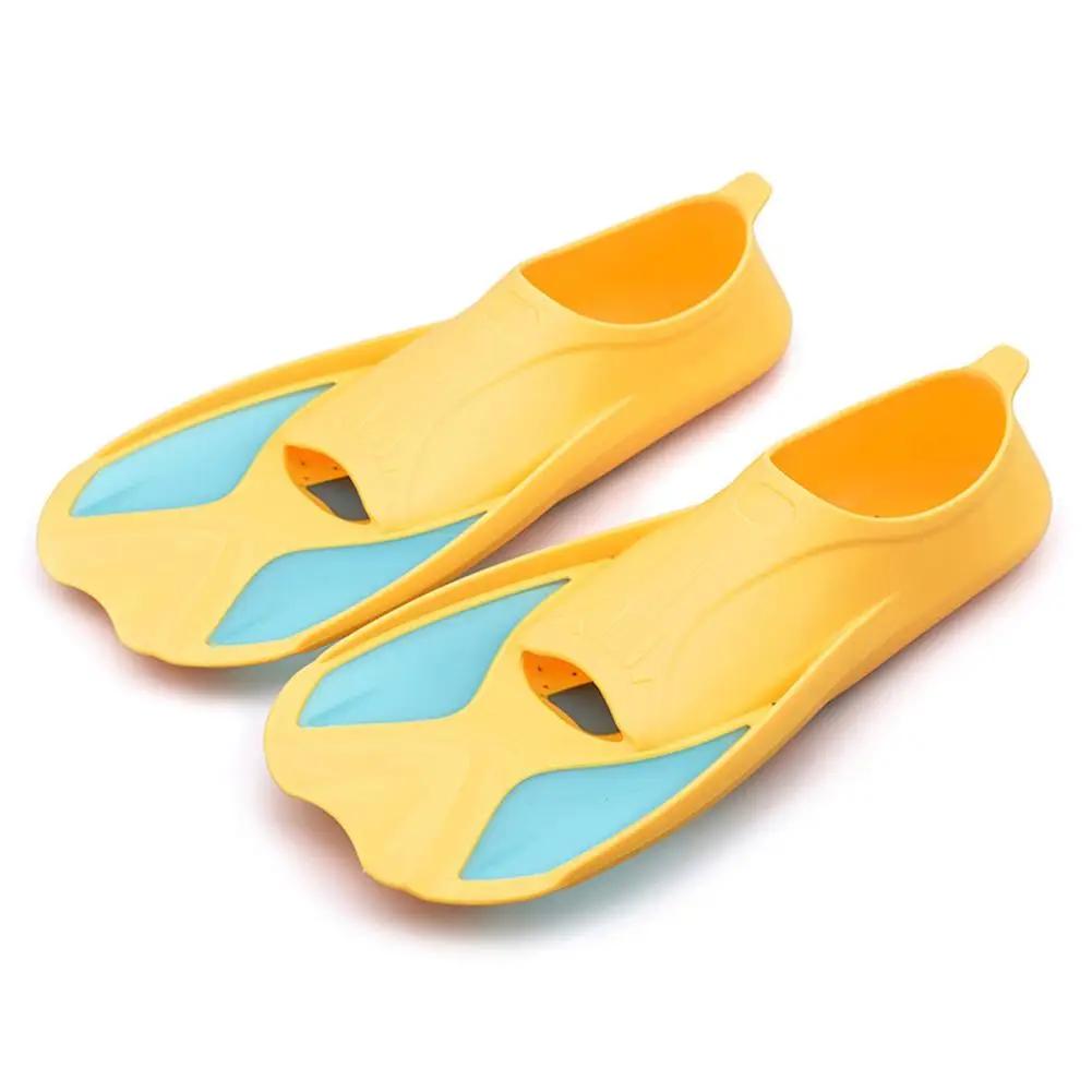 Nadadeiras de natação para crianças, nadadeiras curtas, sapatos de mergulho, equipamento de mergulho, 4 tamanhos, 30-37, 1 par - Image 1