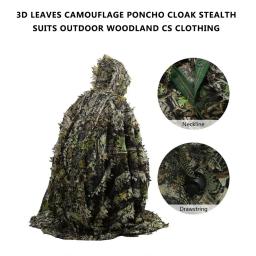 3D Maple Leaf Hunting Ghillie Terno, Camuflagem, Ternos Táticos Roupas, Tiro, Vida selvagem, Observação de aves, Fotografia, Poncho, Manto - Image 5