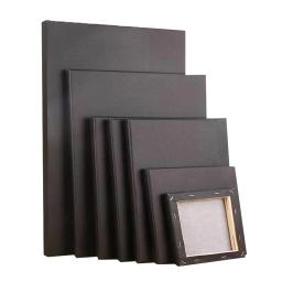 1 pçs lona preta quadro de pintura a óleo de madeira lona de algodão diy graffiti quadro de lona das crianças iniciante prática arte suprimentos - Image 1