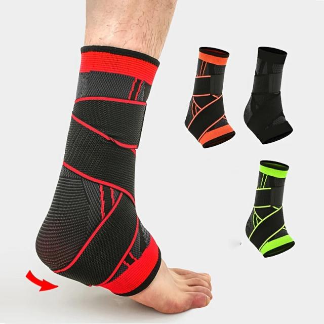 Cinta de Apoio para Tornozelo com Compressão para Atividades Esportivas como Basquete, Futebol e Voleibol, Ideal para Tendão de Aquiles e Suporte Arco.