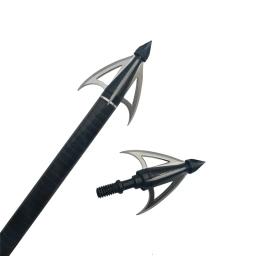 10 pçs 100 grão tiro com arco 3 fix lâmina broadhead aço ponta de seta dicas parafuso-na cabeça de seta para caça acessórios de tiro - Image 4