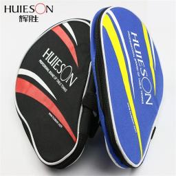 Huison tamanho duplo cabaça forma oxford pano raquete de tênis de mesa caso com zíper bolsa exterior para 2 ping pong paddle e 3 bolas - Image 4