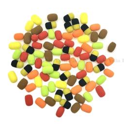 10 pçs carpa isca de pesca espuma boilie pop ups gancho iscas de peixe isca 8mm zig rig espuma marrom vermelho terminal enfrentar falso milho tigre porca - Image 3