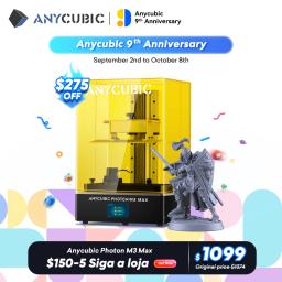 ANYCUBIC Photon M3 Max LCD Impressora 3D 13" 7K Serigrafia monocromática de alta resolução 3D com enchimento automático de resina - Image 1