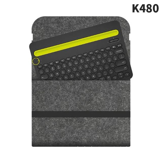 Saco de Armazenamento Impermeável e à Prova de Poeira para Teclado K380 - Luva de Feltro Macia para Proteção e Transporte