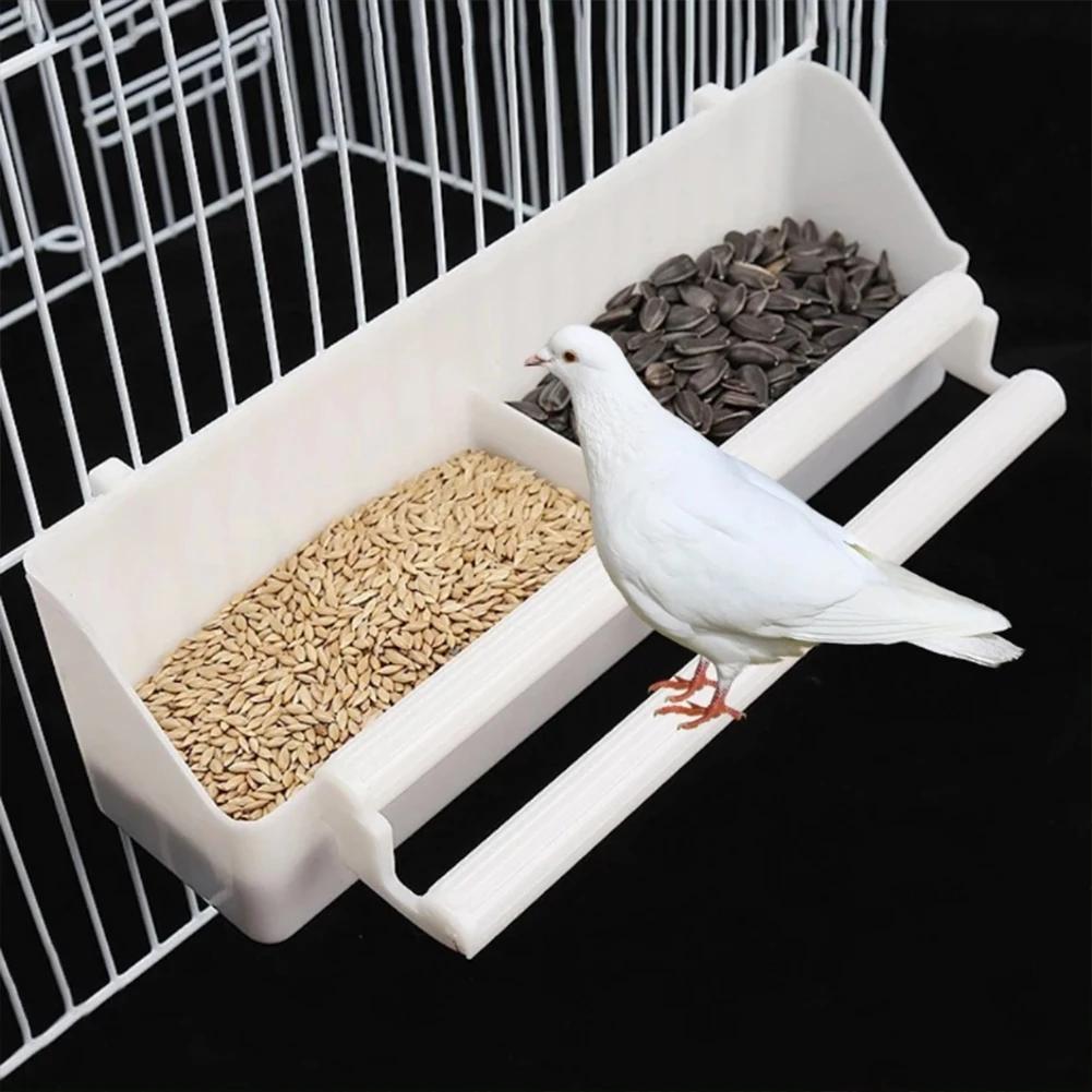 Alimentador de grande capacidade estendido para pássaros, comida caixa, gaiola de estimação, alimentação água papagaio, pombo, mynah Dropship - Image 1