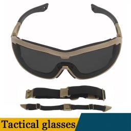 Óculos de sol tático Windproof, Óculos militares, Air Gun Color, Tiro bala, Jogos de guerra, Proteção ocular, Óculos para motocicletas - Image 1
