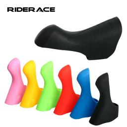 Bicicleta engrenagem Shift Brake Lever Cover, Brake Grips, Capuzes de silicone, Road Bike Shifter Protector, Shimano 105, ST-4700, R5800, R6800 - Image 1