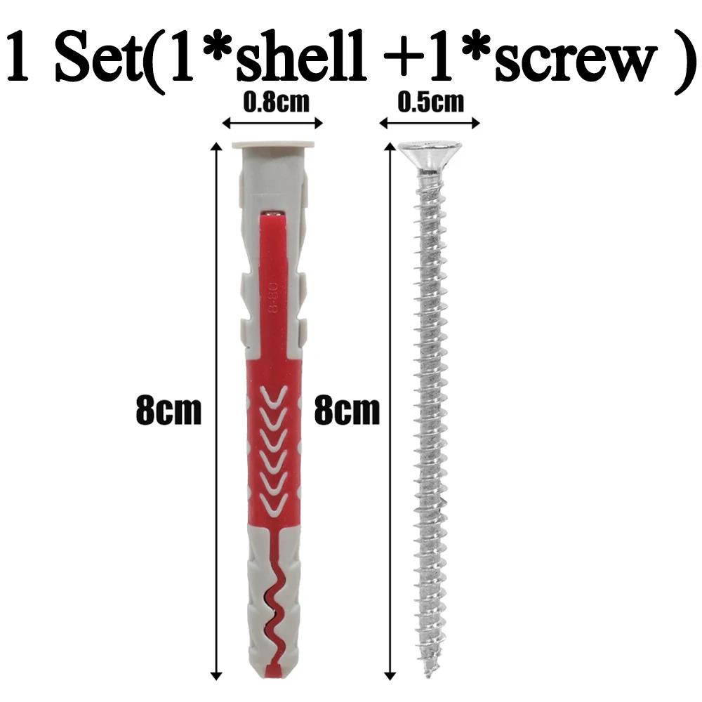 Parafuso De Expansão De Nylon E Tubo De Shell, Alimunum Alloy Fram, Tijolos Sólidos De Concreto, Âncoras Plugs Parafusos, Placa De Ferro - Image 1
