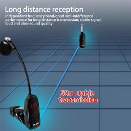 Saxofone microfone receptor e amplificador, Instrumentos sem fio, gravação profissional, desempenho ao ar livre, 1pc - Image 5