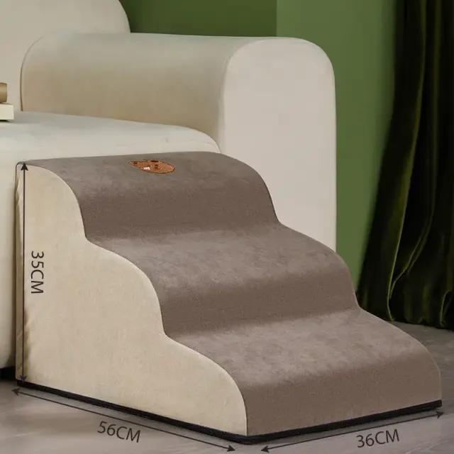 Escada Antiderrapante para Cães e Gatos Idosos com Degraus Removíveis – Ideal para Acesso a Camas e Sofás