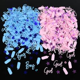 Mesa Confete Scatter Sequins para Crianças, Azul, Rosa, Baby Shower, Festa de Aniversário, Decorações Reveladas por Gênero, 15g por Saco - Image 1