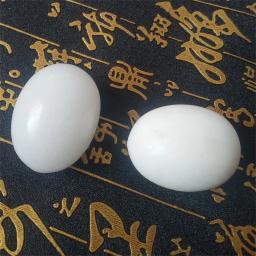 Bola de jade natural para handebol fitness Cristais de cura em forma de ovo Relaxamento de quartzo Exercício de pulso manual Massagem Terapêutica - Image 1