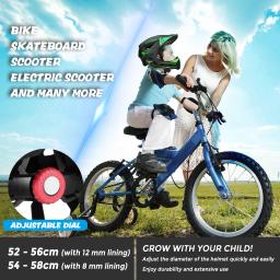 Capacete Integral Destacável para Crianças, Segurança Esportiva, Bicicleta, Equipamento de Proteção, Ciclismo, Skate, Rolo, Patinação, Scooter - Image 5