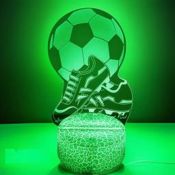 3D Bola De Futebol LED Night Light para Crianças, Toque Nightlight, Candeeiro De Mesa, Futebol Ilusão, Luminoso, Decoração Do Quarto, Presentes - Image 2