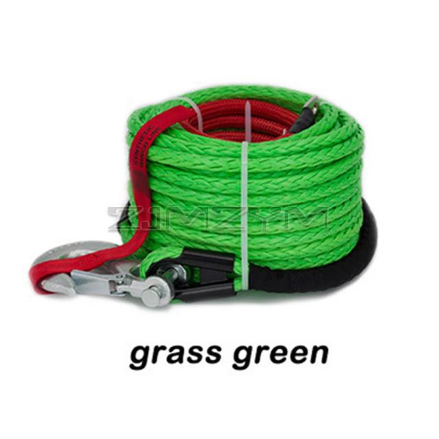 Corda de Reboque Multicolorida de 10mm x 30m em Fibra Sintética para Tração Off-Road
