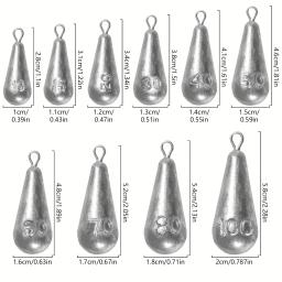 Chumbadas de pesos de pesca, chumbadas de chumbo de pesca em forma de lágrima de 10 tamanhos, pesos de tiro de fundição de baixo para água salgada e água doce - Image 2