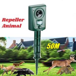 Repelente de animais ultrassônico, novo sensor ao ar livre, à prova d'água, jardim, pragas, mouse, raposa, gato, cachorro, morcego, repelente de animais, dissuasor, espantador - Image 1