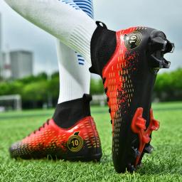 Chuteiras de futebol AG/TF antiderrapantes masculinas, unissex, tamanho grande, botas de futebol ultraleves, tênis para meninos, 2024 - Image 2