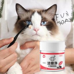 Pet Eye Tear Stain Remover Powder, Natural Safe, Aplicar ao redor dos olhos, Absorvente para seco, Inoxidável com escova, 30g - Image 2