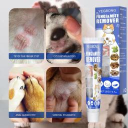 Pomada de remoção de ácaros para animais, cães e gatos remoção do fungo, creme anti coceira, cuidados externos, micose - Image 4