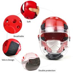 Profissional protetor de cabeça de taekwondo capacete mma muay thai boxe taekwondo karate guarda cabeça wtf kickboxing - Image 3