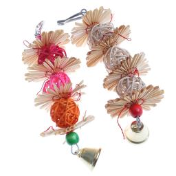 Bolas de vime Papagaio Pássaro Brinquedo, Mordida interativa, Mastigar Brinquedos para Periquito Acessórios para Periquito, Pássaro Jogando Brinquedos - Image 3