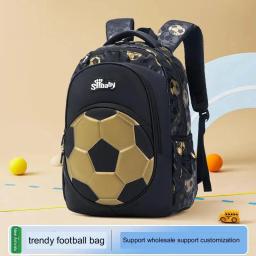 Sacos escolares de futebol para meninos, mochila de ombro, crianças, esportes, luz, grande capacidade, impermeável, crianças - Image 3