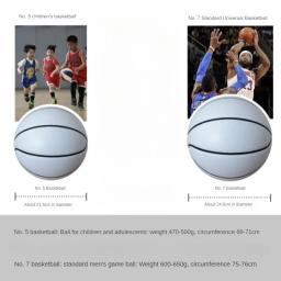 Basquete antiderrapante para crianças e adultos, Resistente ao desgaste, Treinamento de competição, Cimento, Chão, Branco, Preto, Vermelho, Não 5, Não 7 - Image 6