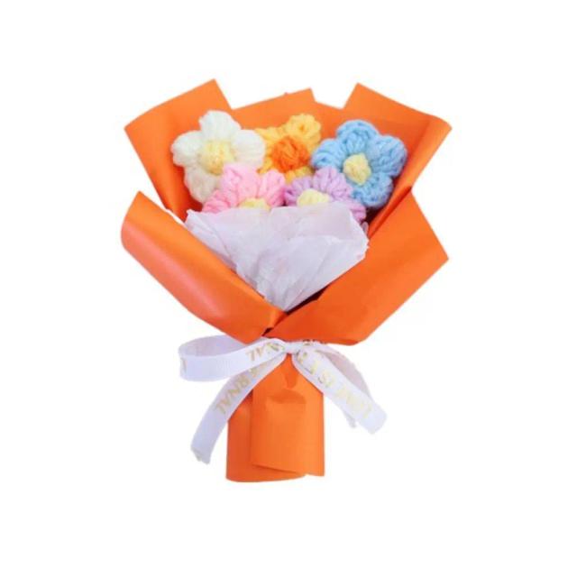 Buquês de Mini Flores de Crochê Artesanais: Presentes Coloridos e Bonitos para Casamentos e o Dia do Professor