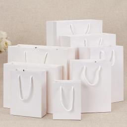 Sacola de presente branco para mulheres, sacola de embalagem de roupas femininas sacola de óculos, presente festivo do ano novo do Natal, suprimentos de sacola de embalagem - Image 1