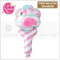 Balões da folha dos desenhos animados handheld flamingo festa de aniversário decorações fornecedores clapper vara brinquedos animais ballon brinquedo machado inflável - Image 4