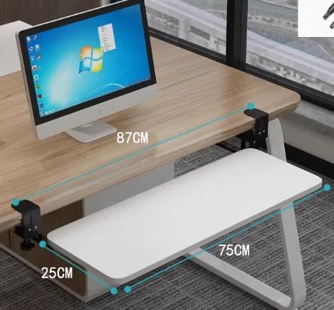 Suporte de Mesa WM-30 para Teclado e Mouse com Trilho Deslizante - Capacidade de 25kg, Em Metal e Madeira