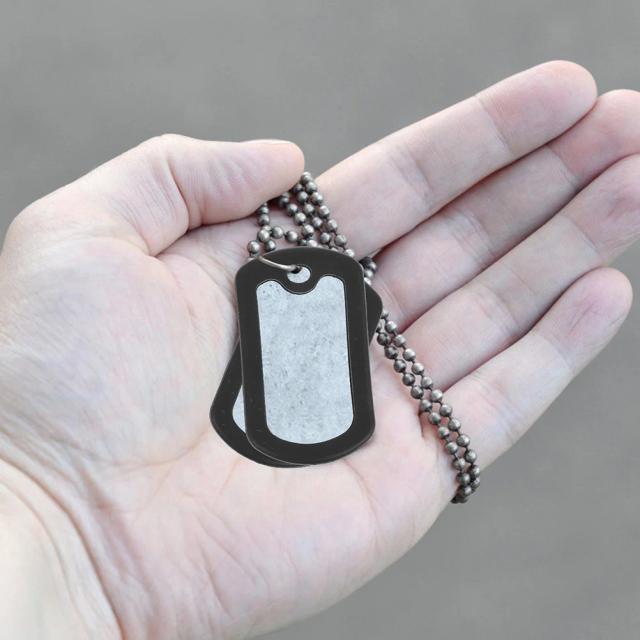 Conjunto de 10 Tags Pretas em Silicone para Cães