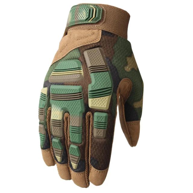 Luvas Full Finger Respiráveis Anti-Skid para Caminhadas, Paintball, Camping e Ciclismo