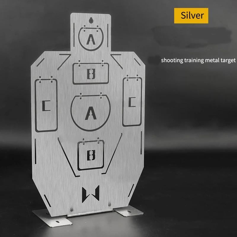 Tiro treinamento de metal alvo tiro quadro prática alvo código claro automático rebote durável metal alvo placas de tiro - Image 1