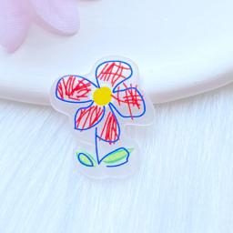 10 pçs novo mini brilhando acrílico primavera estilo graffiti flor plana volta resina scrapbooking diy jóias artesanato decoração accessorie - Image 6