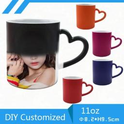 DIY Caneca Mágica Personalizada, 350ml, Cor de Transferência de Água Quente, Copo Cerâmico, Personalizar Imprimir Foto, Logotipo, Texto, Presentes Criativos - Image 1