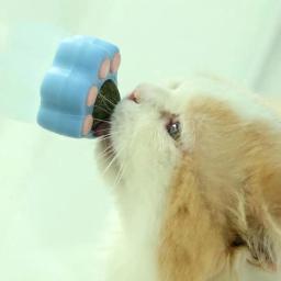 Brinquedo de bola de catnip flexível gato nips brinquedos bonito gato pata forma mastigar manter saúde intestinal brinquedo gatos brinquedos de cuidados orais para gatos adultos - Image 3