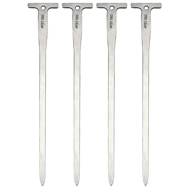 Pregos de Aço Inoxidável para Camping com 12cm, Conjunto com 4 Estacas para Toldo e Barracas