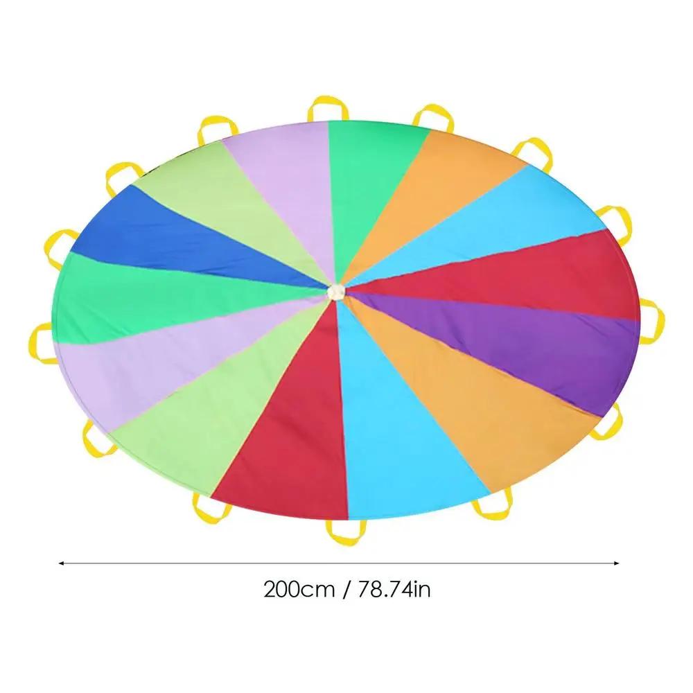 Parachute Toy para crianças, 2-3m, guarda-chuva arco-íris, saque de salto, ballute, jogar jogos ao ar livre, criança, criança, esportes, desenvolvimento, dia - Image 1