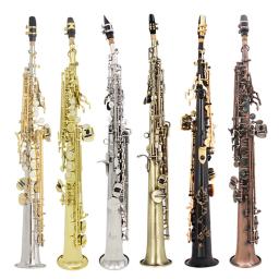 SLADE-Saxofone Soprano de Latão, Sax Straight Bb, Saxofone Profissional, Woowind Instrumento com Caso, Reeds Peças e Acessórios - Image 4