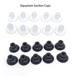 Ventosa transparente para aquário, suporte do tubo de ar, bomba do tanque de peixes, oxigênio tubo de ar, fixação acessórios, preto, 10pcs - Image 1