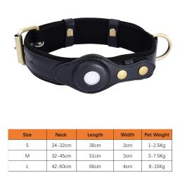 Airtags de couro Coleira de cão, Anti-Lost, localização ajustável Tracker, estojo protetor, gatos, cães, ao ar livre, Pet Shop - Image 6