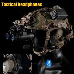 Militares eletrônicos Tiro Armuffs, Tactical Bluetooth Headset, ops Núcleo do Arco e Wendy M-LOK Capacete, Airsoft Caça Ouvido - Image 1