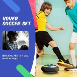 Bola de futebol elétrica Hover com projetor de luz LED Brinquedos suspensos de futebol Almofada de ar deslizante Espuma flutuante Presente infantil - Image 4