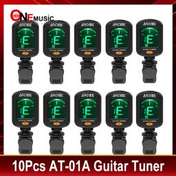 Aroma AT-01A afinador de guitarra rotatable clip-on sintonizador display lcd para cromática guitarra acústica baixo ukulele peças de guitarra preta - Image 1