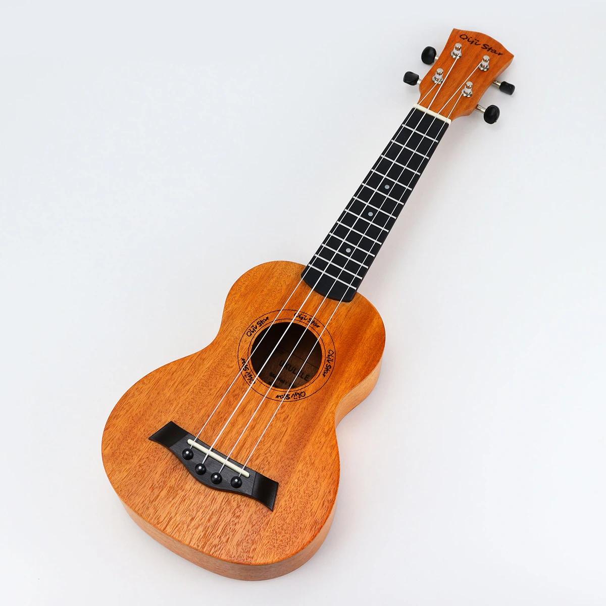 Ukulele mogno de alta qualidade, cor de madeira original, 21 em estilo havaiano para adultos, perfeito para iniciantes - Image 1