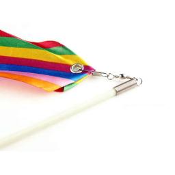 Fita de ginástica artística com haste para crianças, brinquedos coloridos de dança, adereços esportivos ao ar livre, presentes infantis, 4m, 5 peças - Image 6