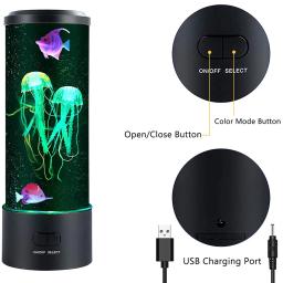 Medusa lâmpada led night light mudança de cor controle remoto luzes decoração casa aquário presente aniversário para crianças carregamento usb - Image 4